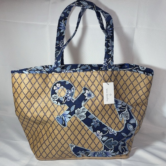 Vera Bradley Anchor Tropics Tapestry Beach Tote Bag - Picture 1 of 14